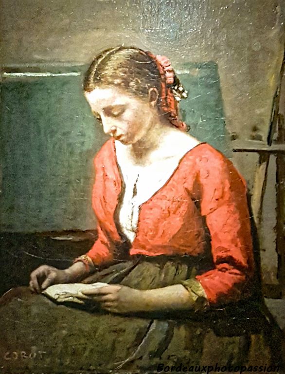 La liseuse (1845-1850) Camille Corot